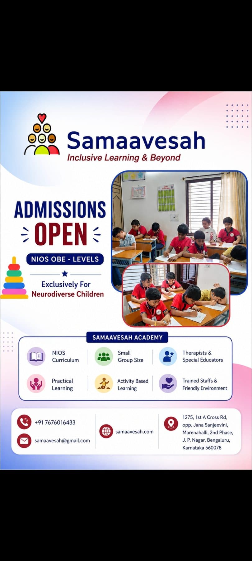 Admissions open, Samaavesah Academy (NIOS)
