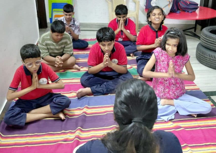 Group yoga and mindfulness practice