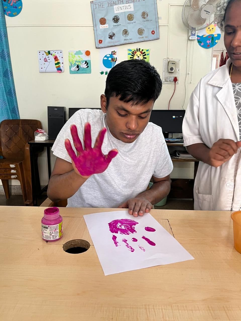 Proud handprint painting