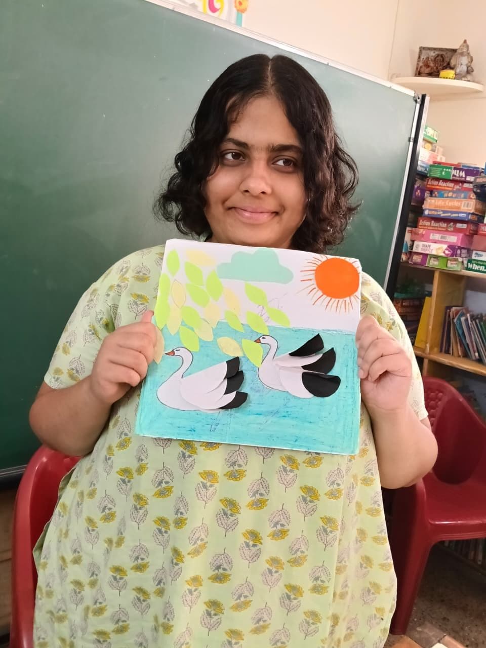 Showing off finished artwork