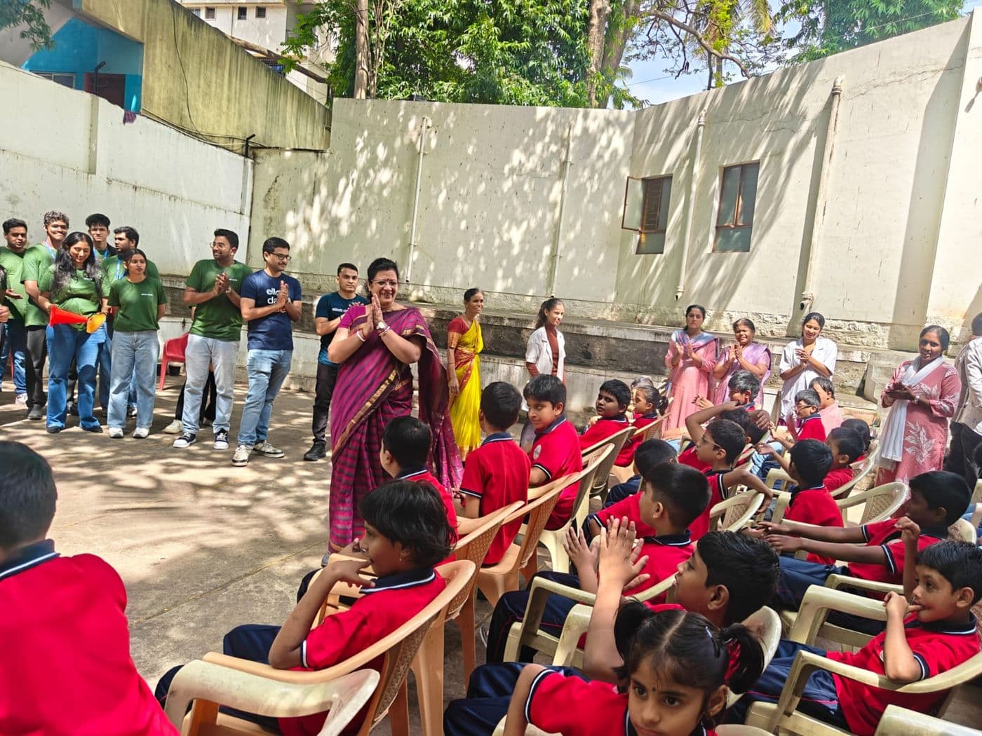 Outdoor games during a school event