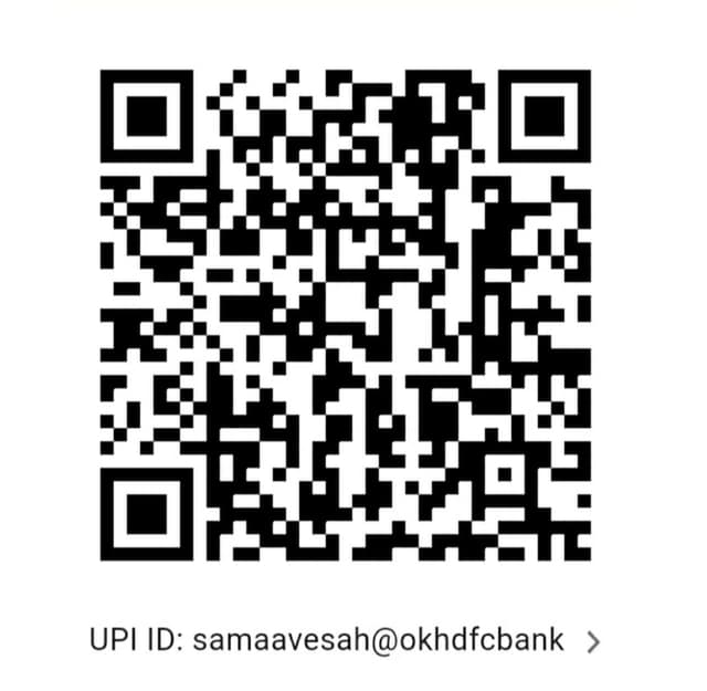 UPI QR code to donate to Samaavesah Charitable Trust